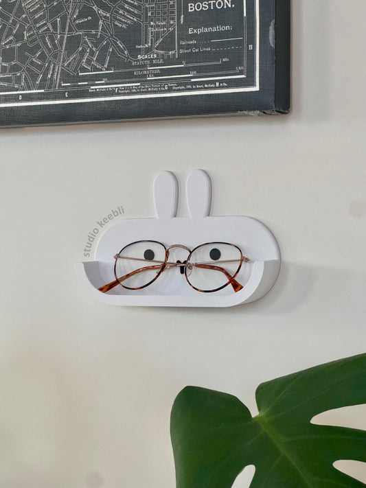 Bunny-Shaped Glasses Holder (Adhesive Strips Included!)
